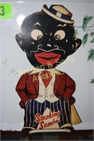 VINTAGE 10" SMOKING SAMBO CARDBOARD CUTOUT