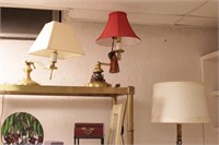 Group of 3 Brass Lamps