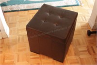 Brown Ottoman Cube w/Storage