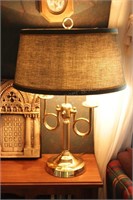 Brass Desk Lamp w/Oval Shade