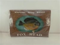 Fox Head Beer Plastic Sign - 1950s - Original