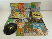 Box of 45s Records LPs - Some Empty Sleeves