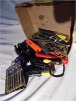box cutter , wrenches, scissors
