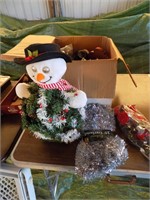 Christmas Snowmen Ceramics box of misc