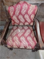 Red Upholstered arm chair