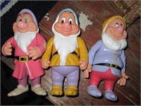 Disney Figures, Three of the seven dwarfs