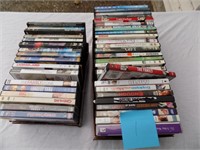 2 boxes of DVDs