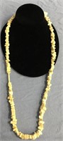 Ivory chunk necklace 30"       (k 98)