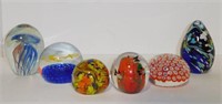 Lot #175 (6) Art glass paperweights
