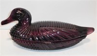 Lot #156 Purple Amethyst covered duck on nest