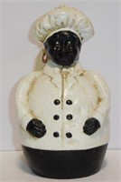 Lot #164 Cast iron black American chef figurine