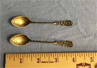 Pair of sterling silver spoons Los Angeles