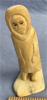5" Antler carving of an Eskimo Maiden         (11)