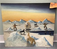 Fabulous polar bear hunting scene by Robert Mayoku