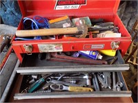 red craftsman toolbox w/tools