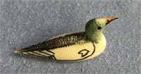 1.75" Ivory duck 1974 by Jean Tiulana         (k 5