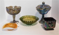 Lot #158 Carnival glass lot to include: Fenton