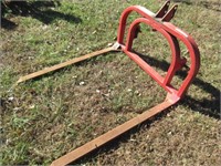 red worksaver 3pt bale mover (tractor implement)