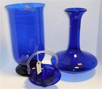 Lot #61 7pc Blue Cobalt lot to include: 16”