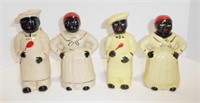 Lot #69 (4) figural black Americana shakers