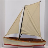 Lot #79 Hand crafted wooden sailboat model