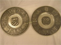 Vintage German Pewter Plates