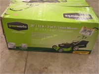 Green Works 20"/12A/3-In1 Lawn Mover Nib*