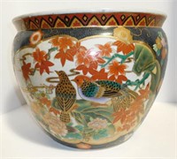 Lot #92 Large Hand painted and gold enameled