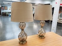 2PC DECORATIVE GLASS LAMPS