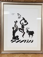 LARGE PLATE SIGNED PICASSO LITHOGRAPH PRINT