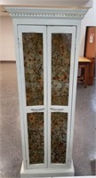 SHABBY CHIC UPRIGHT CABINET PRESSED FLOWERS