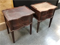 2PC VTG END TABLES / NIGHT STANDS