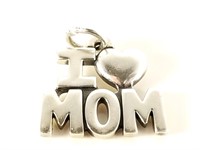 JAMES AVERY STERLING SILVER I "HEART" MOM CHARM