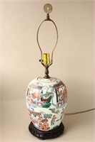 Late Chinese Qing Dynasty Famille Rose Jar