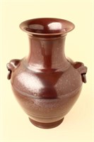 Chinese Monochrome Twin Handled Vase,