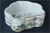 Chinese Floriform Porcelain Dish,