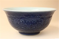Chinese Cobalt Blue Porcelain Bowl,