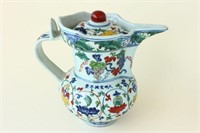 Chinese Doucai Porcelain Ewer,