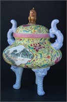 Chinese Porcelain Censer and Cover,