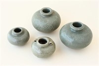 Four Chinese Ming Dynasty Celadon Jarlets,