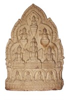 Khmer Sandstone Arched Niche,