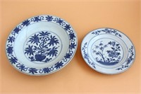 Chinese Qing Dynasty Blue and White Plate,