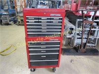 2pc Craftsman Tool Box with Misc  Craftsman tools