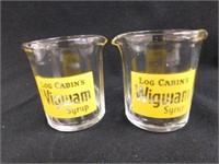 2 Log Cabin's Wigwam individual syrups