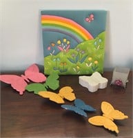Butterfly Plaques, Soft Art, Trinket Box & Jar
