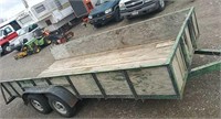 16' 2 axle flatbed trailer