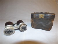 Antique Opera Glasses with Leather Case