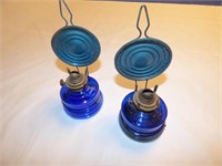 Blue Cobalt Oil Lamps