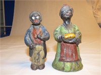 Cast iron black figures