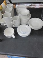 LOT OF WHITE GLASS DISHES